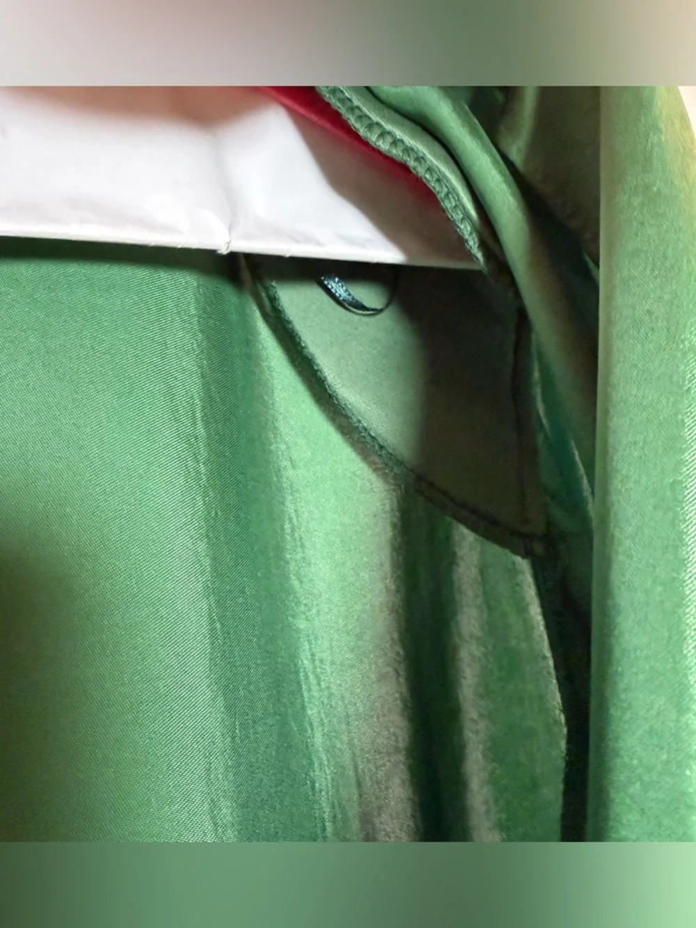 Zara Women's Short Satin Effect Wrap Mini Dress in Green Size M - Picture 11 of 11